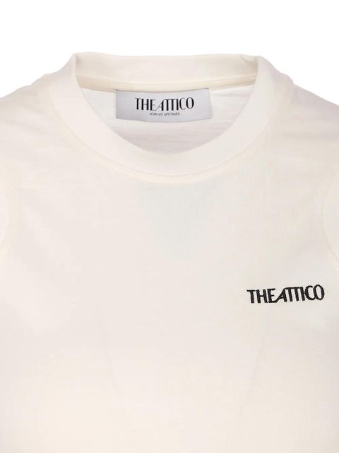 The Attico logo-embroidered T-shirt - Neutrals - zdjęcie produktu nr 2