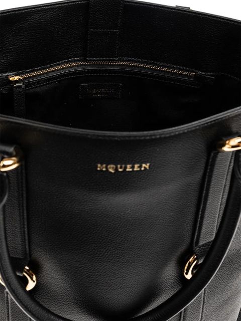Alexander McQueen leather ring-detail tote bag - Black