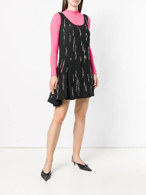 Prada embellished asymmetric dress - Black