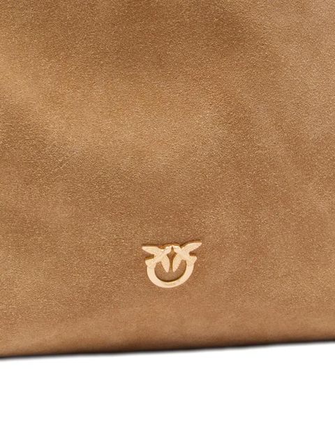 PINKO buckle lambskin shoulder bag - Neutrals