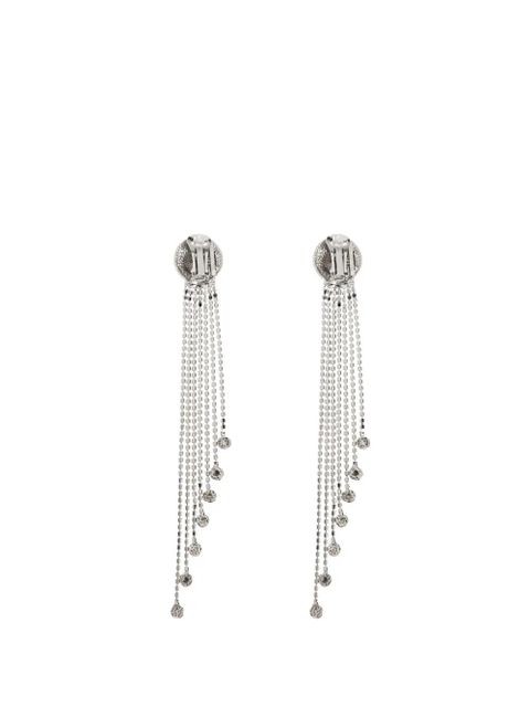 Alessandra Rich embellished tassel earrings - Silver