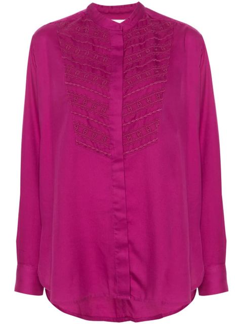 MARANT ÉTOILE Britten embroidered-detail shirt - Pink - zdjęcie produktu nr 1