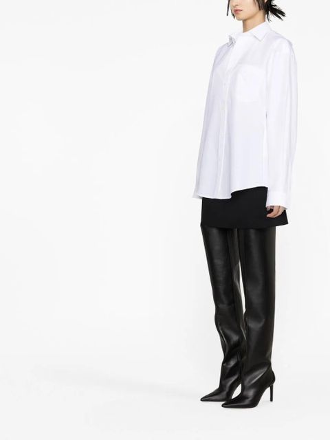 Balenciaga hourglass-shape long-sleeve shirt - White