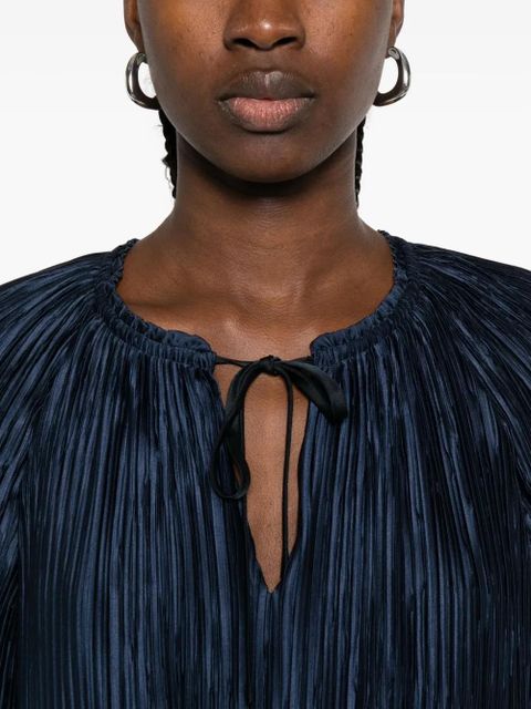 Simkhai plissé ruffled mini dress - Blue