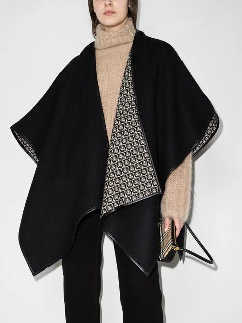 Ferragamo Gancini wool cape - Black - zdjęcie produktu nr 2