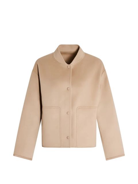 Yves Salomon snap-button bomber jacket - Neutrals - zdjęcie produktu nr 1