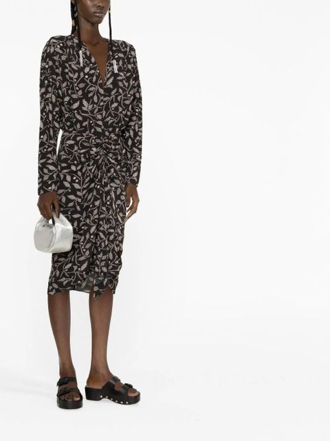 MARANT ÉTOILE Danalia wrap midi dress - Black