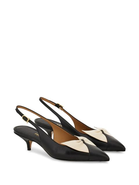 Ferragamo soft bow slingbacks - Black - zdjęcie produktu nr 2