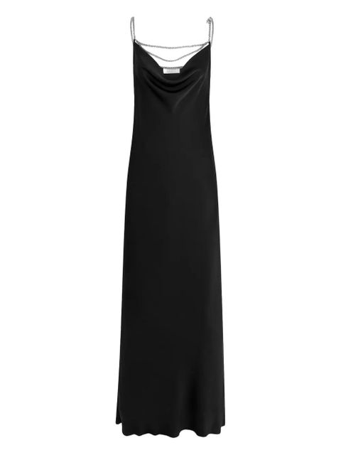 Rabanne chain strap satin slip dress - Black - zdjęcie produktu nr 1