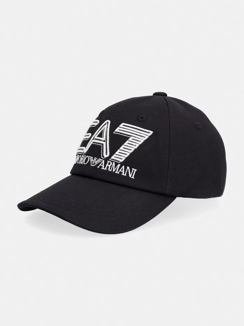 EA7 Emporio Armani czapka z daszkiem bawełniana - zdjęcie produktu nr 2
