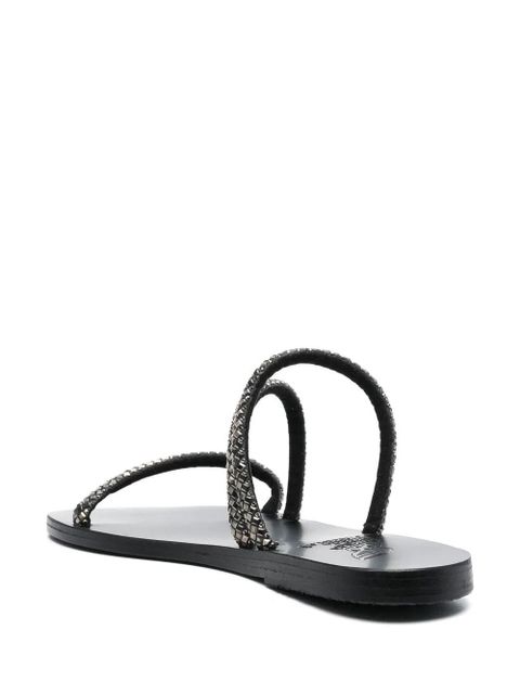 Ancient Greek Sandals Polytimi crystal-embellished sandals - Black