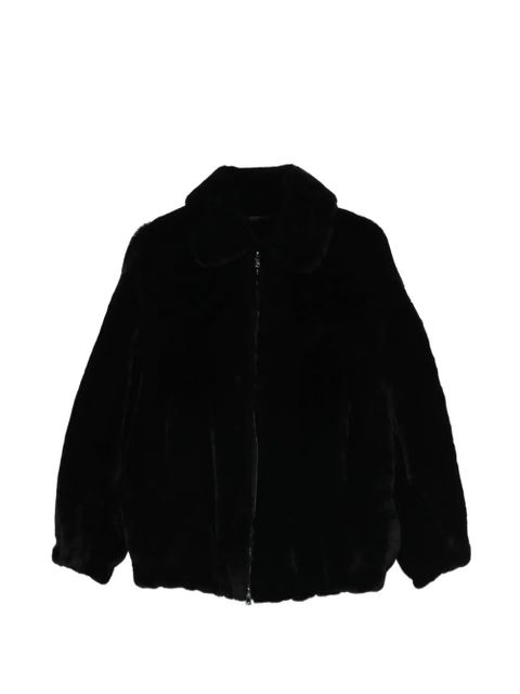 Nour Hammour Plush bomber jacket - Black - zdjęcie produktu nr 1