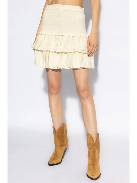 MARANT ÉTOILE Naomi ruffled skirt - Neutrals