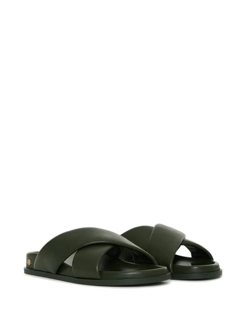 ANINE BING criss cross emi slides - Green