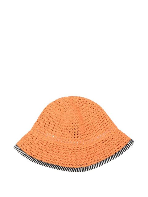 Missoni crochet-knit striped-trim bucket hat - Orange - zdjęcie produktu nr 2