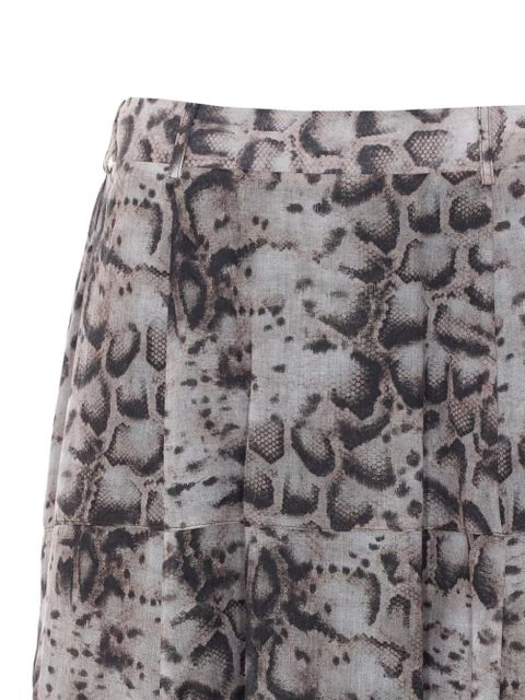 PINKO animal-print tiered maxi skirt - Neutrals