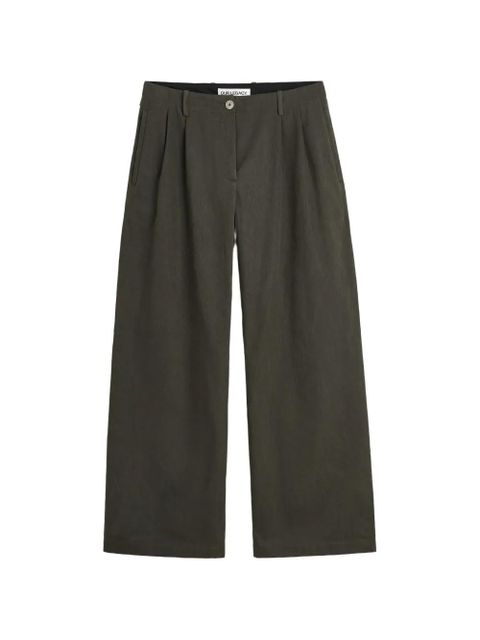 OUR LEGACY pleated wide-leg trousers - Green - zdjęcie produktu nr 1