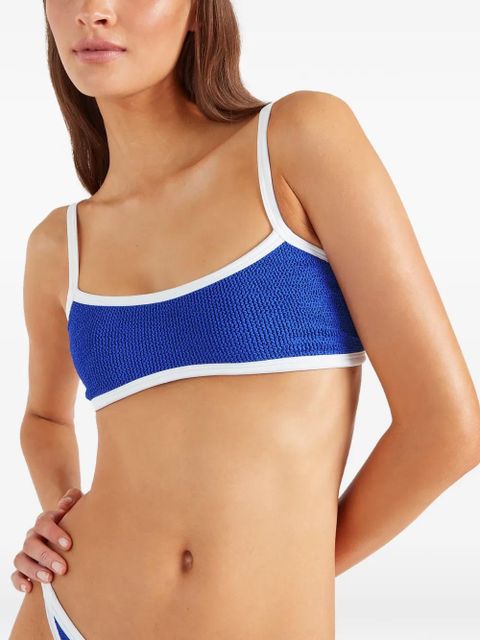 Hunza G Tyler contrast-trim bikini set - Blue