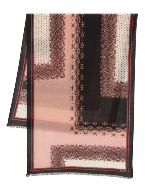 ETRO paisley-print frayed-edge scarf - Black - zdjęcie produktu nr 1