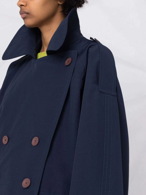 Acne Studios cropped trench jacket - Blue