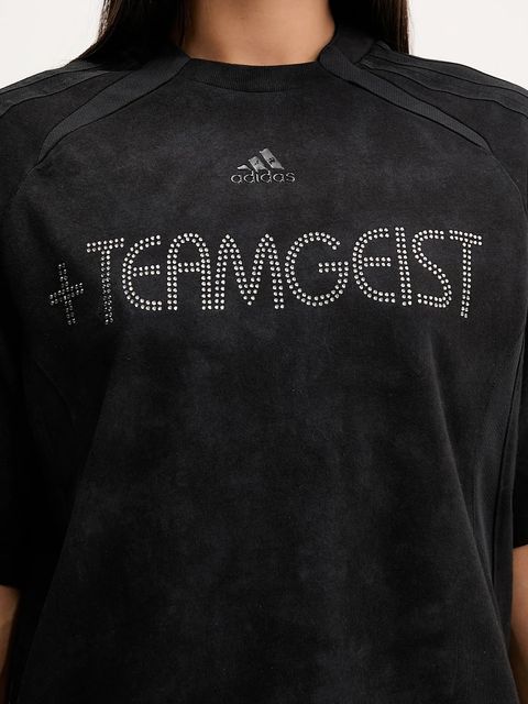 adidas Originals t-shirt bawełniany Rhinestone Tee damski kolor czarny KF3113