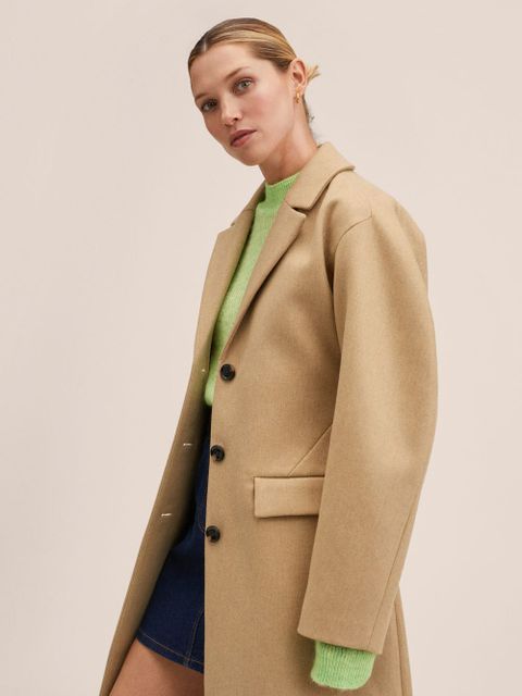 Wełniany płaszcz oversize