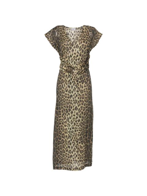 Moschino leopard-print belted maxi dress - Neutrals - zdjęcie produktu nr 1