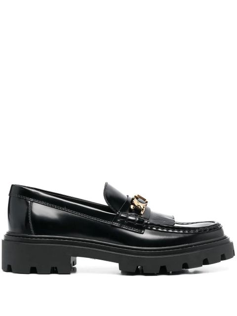 Tod's Fringed leather loafers - Black - zdjęcie produktu nr 1