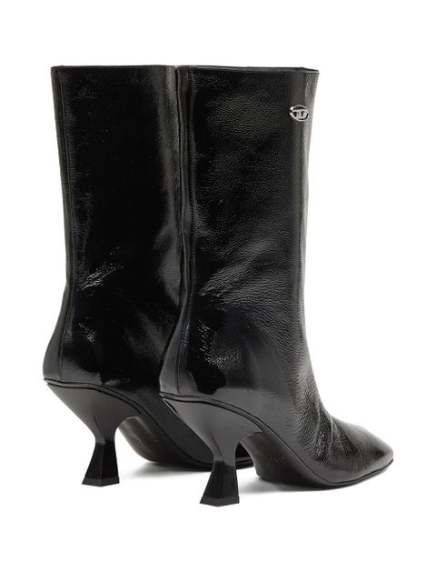 Diesel 75mm D-Amber square-toe sculptural-heel boots - Black