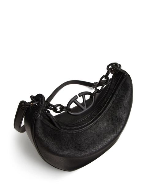 Valentino Garavani small VLogo Moon Hobo bag - Black