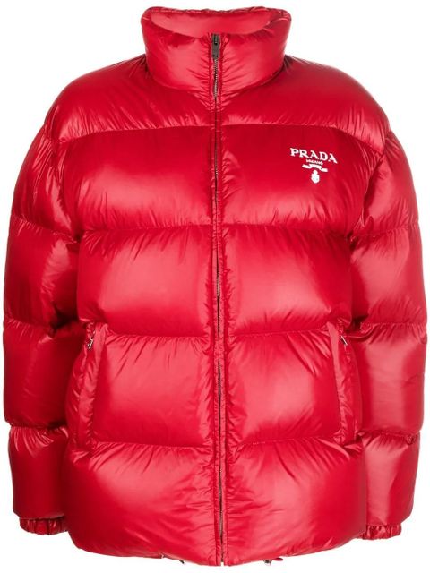 Prada Re-Nylon puffer jacket - Red - zdjęcie produktu nr 1