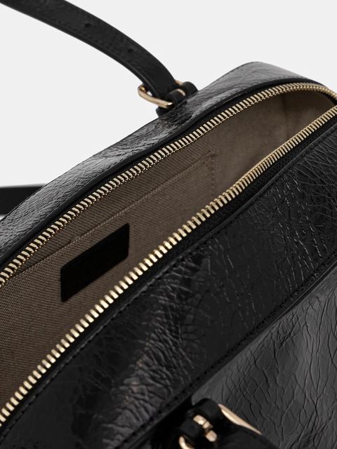 A.P.C. torebka skórzana sac virginie box kolor czarny PXCCK.F67017