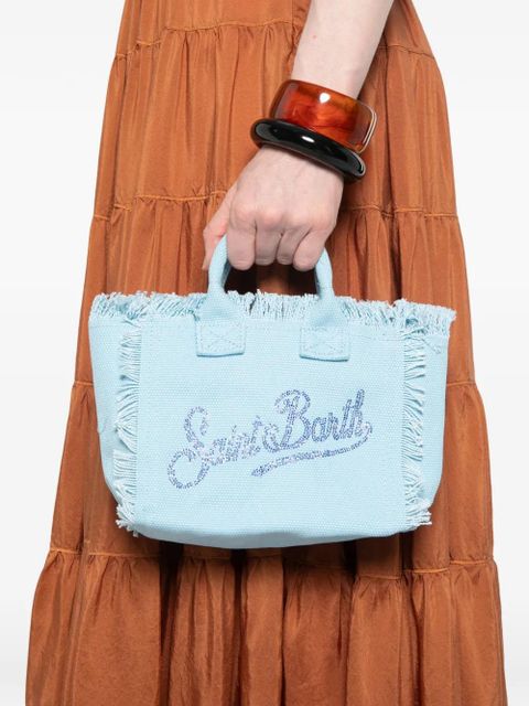 MC2 Saint Barth frayed bead-embellished tote bag - Blue - zdjęcie produktu nr 2