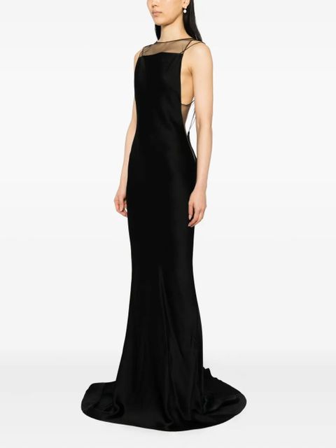 Maison Margiela Hammered satin gown - Black