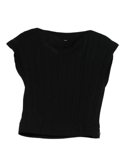 MM6 Maison Margiela ribbed top - Black - zdjęcie produktu nr 1