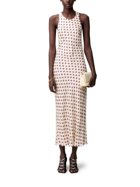 Claudie Pierlot criss-cross floral-print dress - Neutrals
