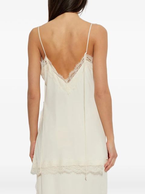 Róhe lace-trim camisole top - Neutrals
