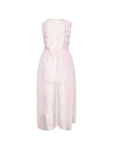 Cecilie Bahnsen Camilia tie-fastening overlay dress - Pink - zdjęcie produktu nr 2