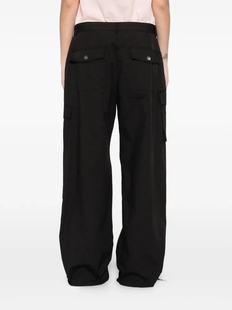 GANNI drawstring cargo pants - Black