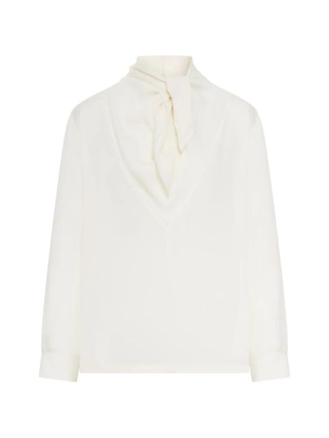 Max Mara tie-neck blouse - Neutrals - zdjęcie produktu nr 1