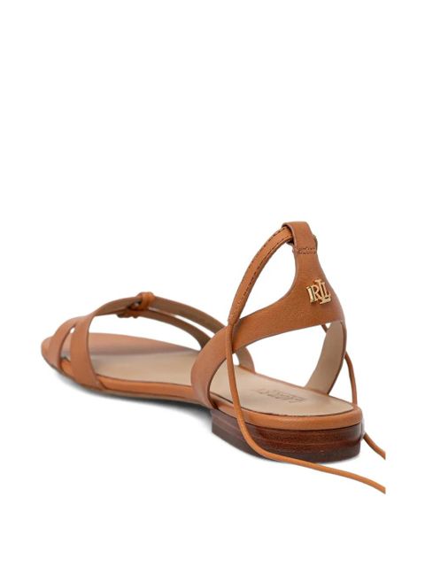 Lauren Ralph Lauren knot strappy flat sandals - Neutrals