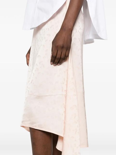 Victoria Beckham floral-pattern midi skirt - Pink