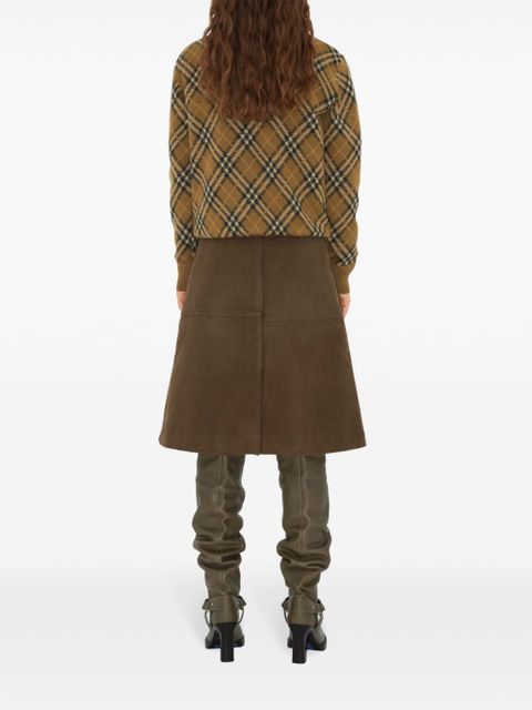 Burberry check-pattern wool sweater - Brown