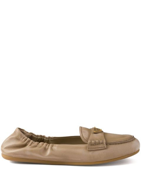 Prada leather loafers - Neutrals - zdjęcie produktu nr 1