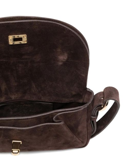 SANDRO embellishment flap shoulder bag - Brown