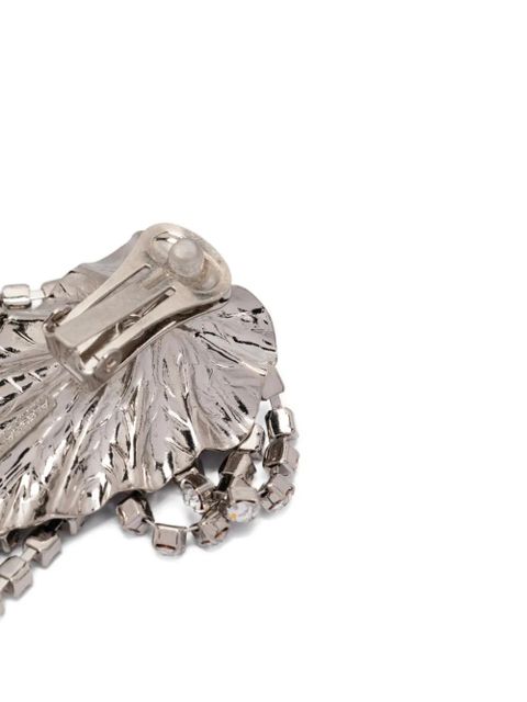 Alessandra Rich crystal-embellished fringed earrings - Silver - zdjęcie produktu nr 2