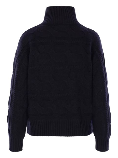 Max Mara cable-knit high-neck sweater - Blue - zdjęcie produktu nr 2