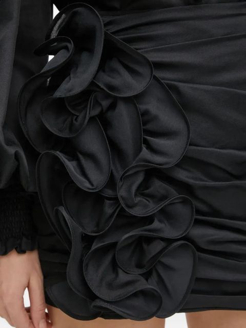 Charo Ruiz Ibiza ruffled gathered mini skirt - Black