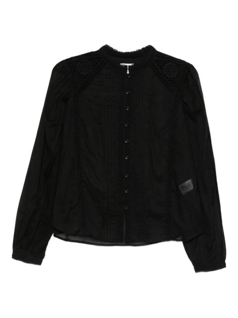MARANT ÉTOILE Greicy lace-panel top - Black - zdjęcie produktu nr 1