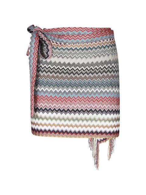Missoni zigzag-pattern multi-fringe pareo - Neutrals - zdjęcie produktu nr 2